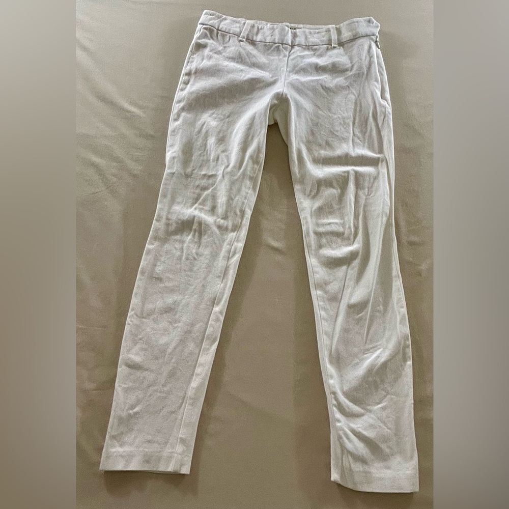 Max Studio pants White Medium side zipper/button closure
